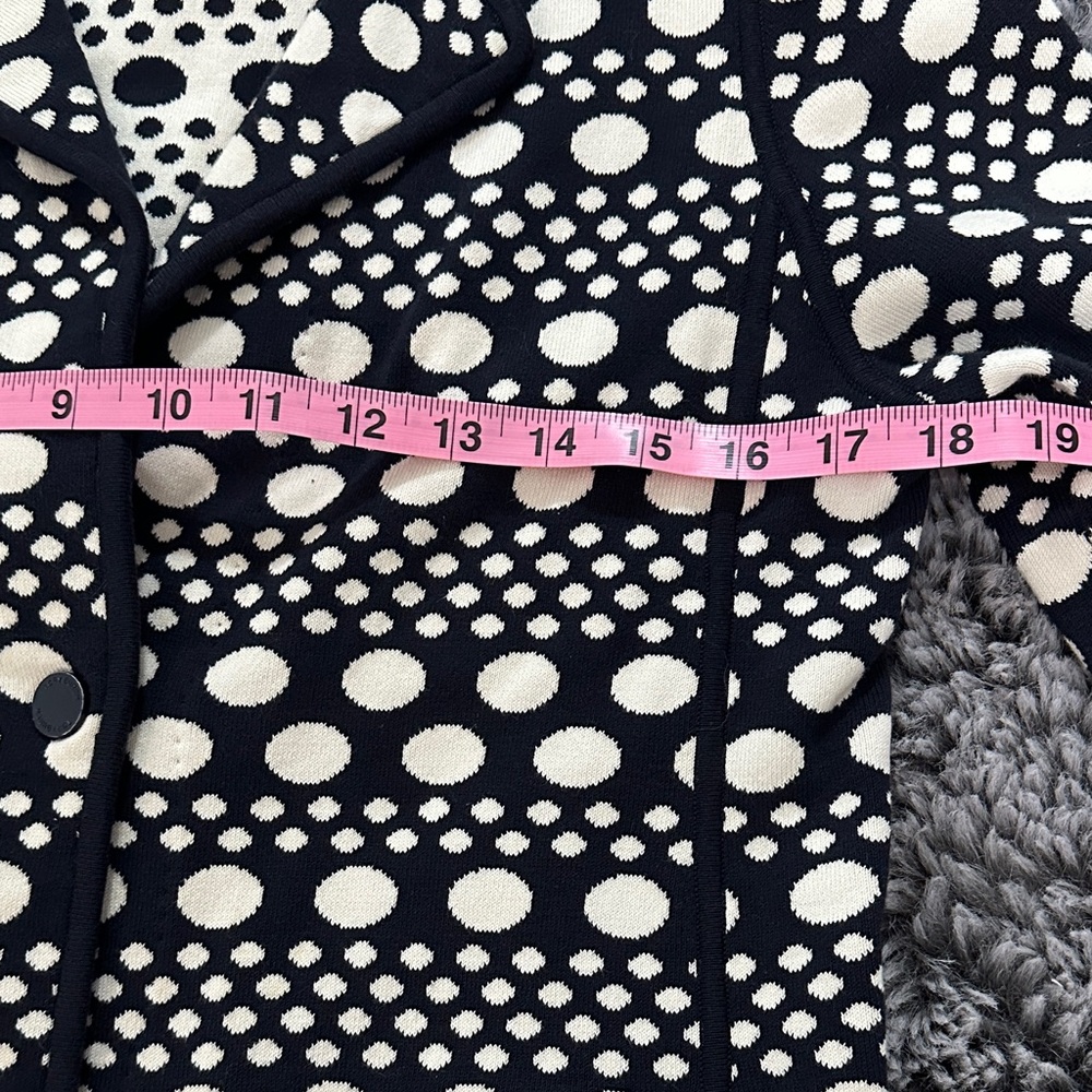 Tory Burch Polka Dot Navy and Cream Blazer - Picture 7 of 12